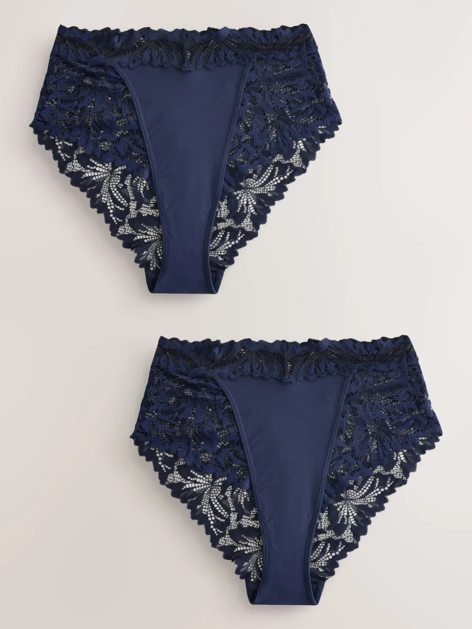 Marineblauw - Ultimate Comfort kanten slip verpakking van 2
