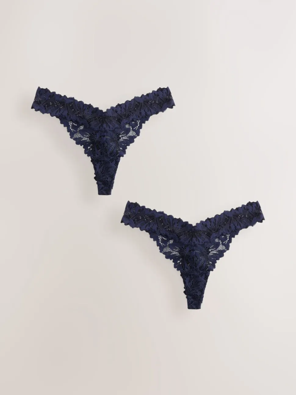 Marineblauw - Ultimate Comfort kanten slip verpakking van 2