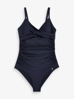 Marineblauw - Vormgevend badpak met buikcorrectie