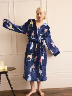 Marineblauw - Whippet-badjas