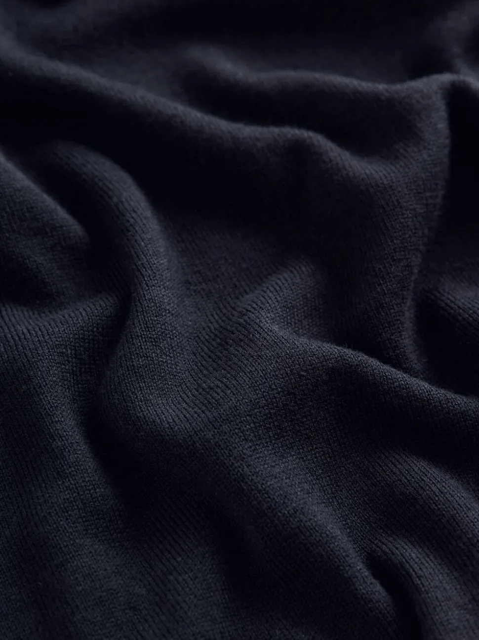 Marineblauw - Zachte V-hals Katoen Rijke Trui