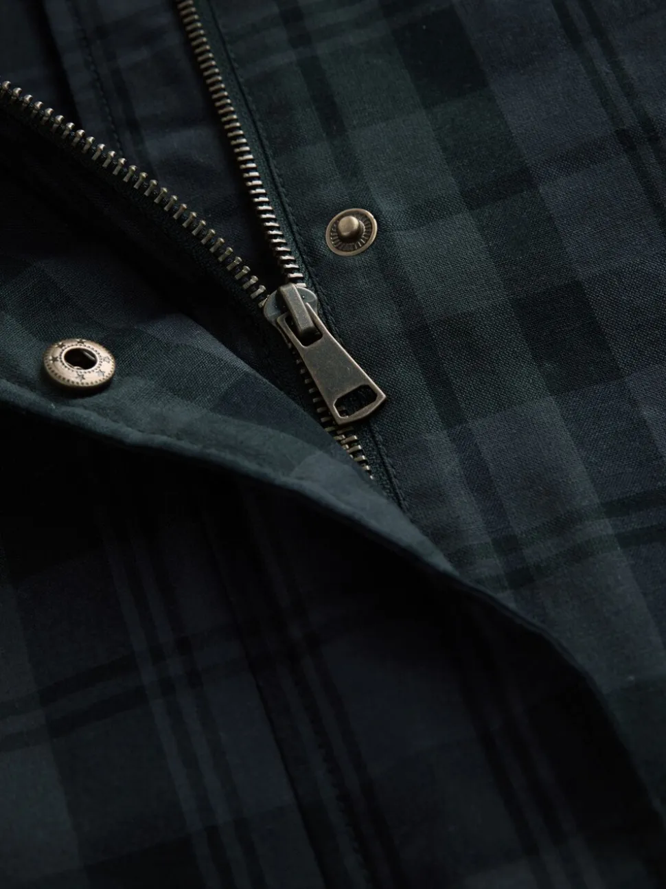 Marineblauw geruit - Hertiage Cord Collar Jacket