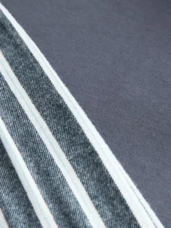 Marineblauw gestreept - Half Zip Sweatshirt and Flannel Pyjamas Set