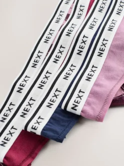 Marineblauw met Argyle - 4 Katoenen slipjes met logotailleband