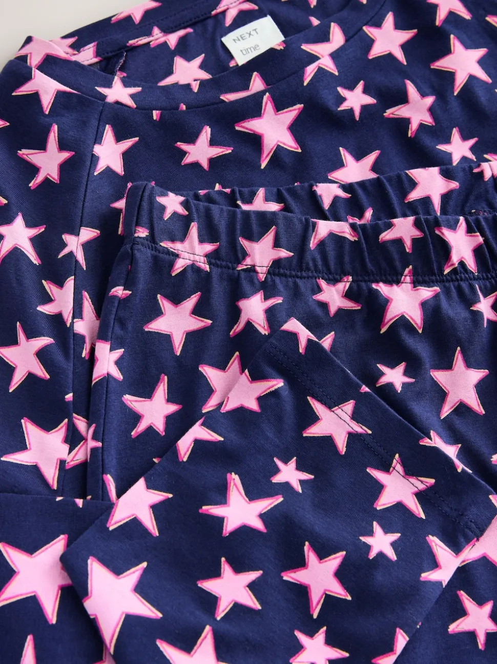 Marineblauw met sterren - Pyjama met lange mouwen
