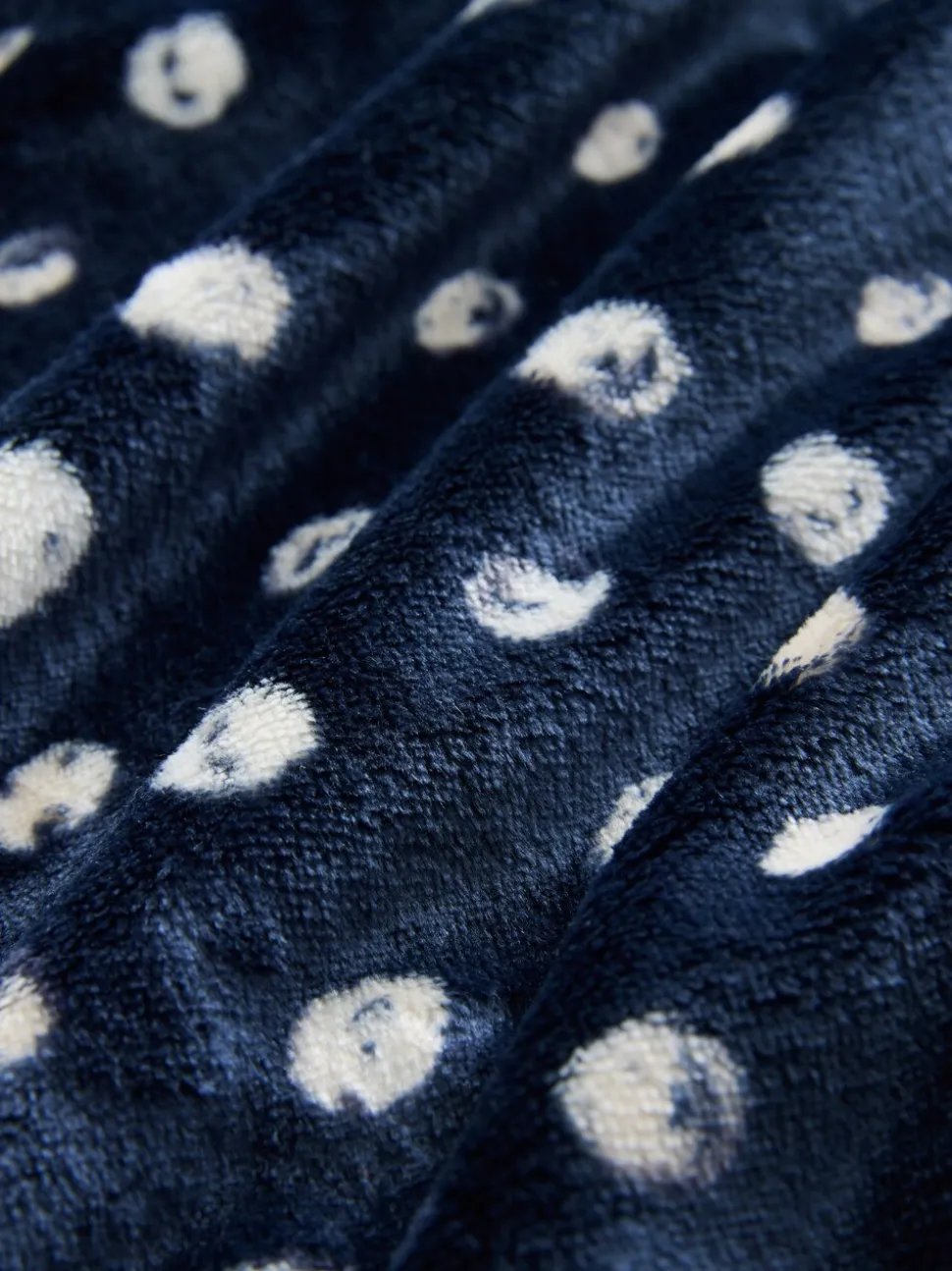 Marineblauw met stippen - Superzachte kamerjas