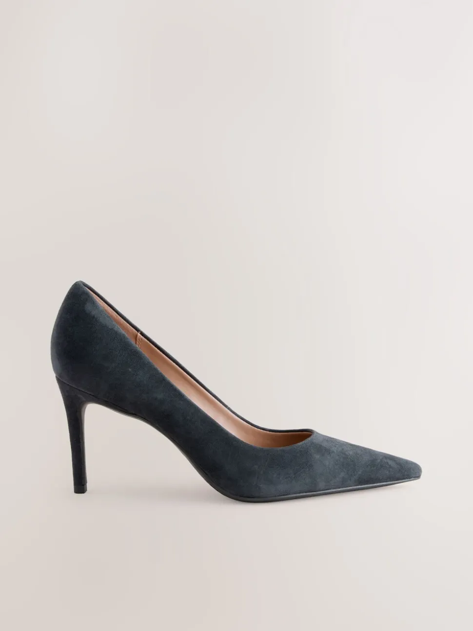 Marineblauw suède - Leren mid-court pumps