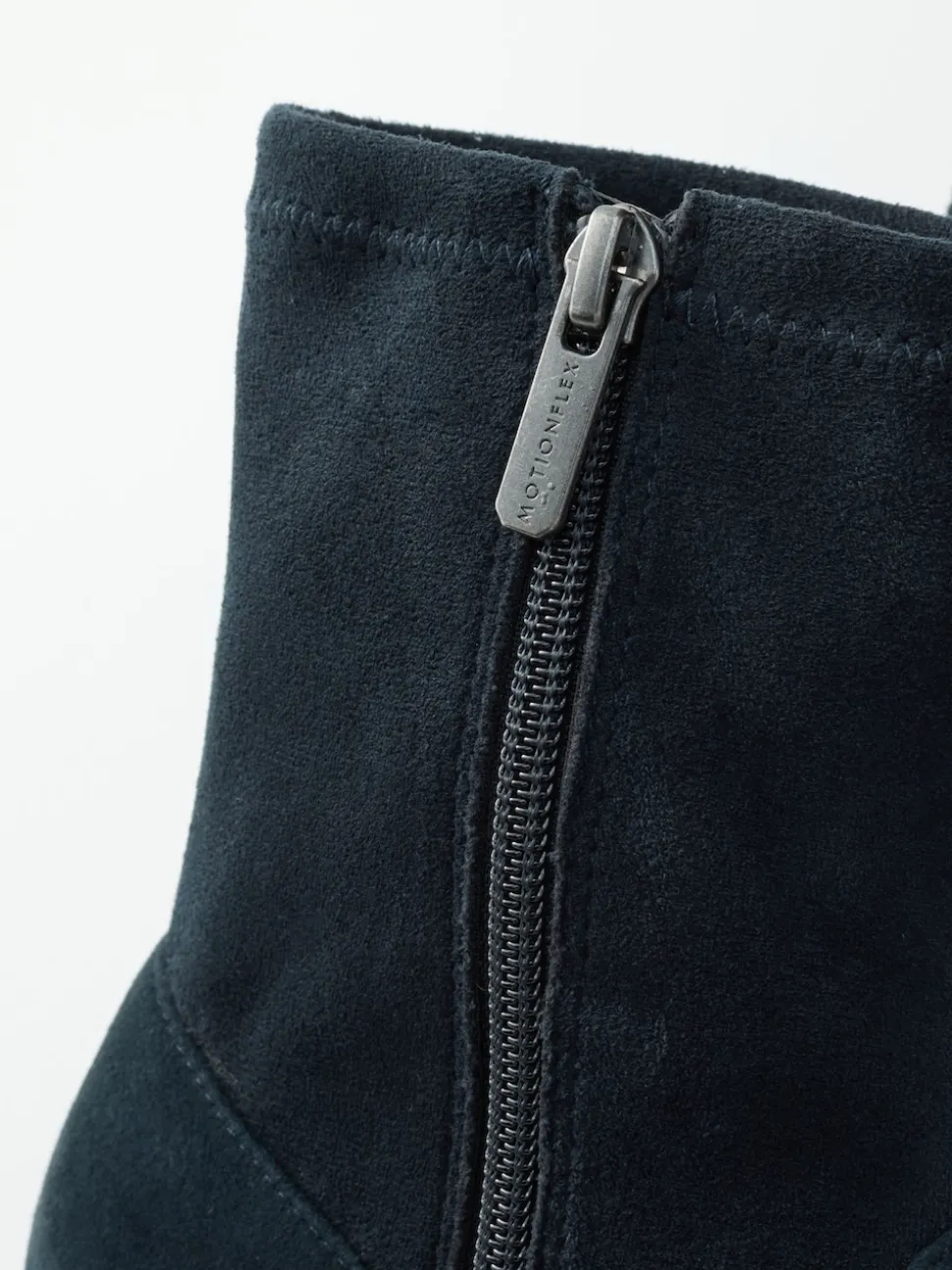 Marineblauw suède - Motionflex Sokkenlaarzen met Blokhak