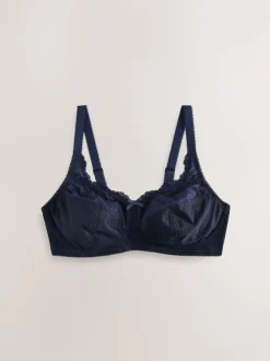 Marineblauw/bessenrood/roze - Total Support ultiem comfortabele kanten beha's met volledige cups 3 stuks