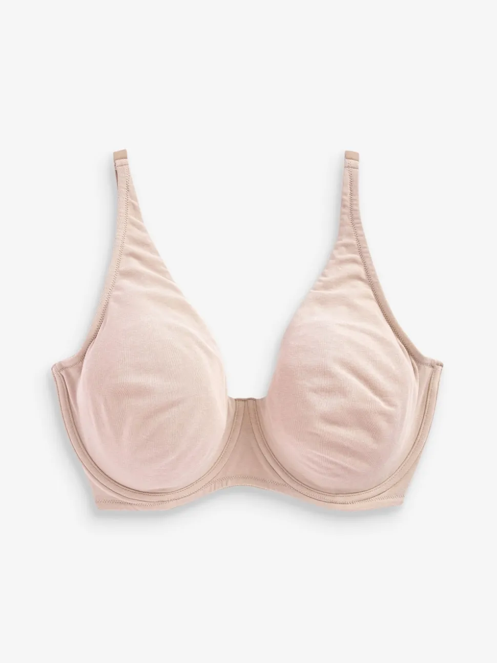 Marineblauw/roze/wit - DD+ ultiem comfort beha's van katoenmix verpakking van 3