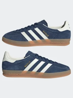 Marineblauw/wit - adidas Originals - Gazelle sneakers voor binnen