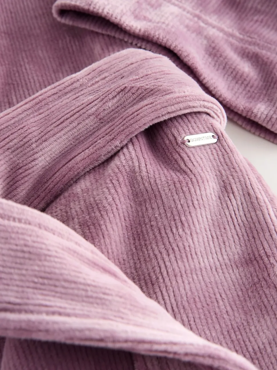 Mauve-paars - Studio Cosy Ribbed Dressing Gown