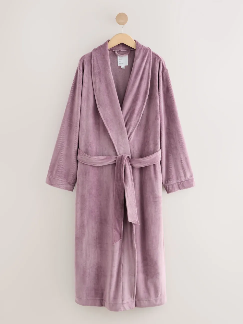 Mauve-paars - Studio Cosy Ribbed Dressing Gown