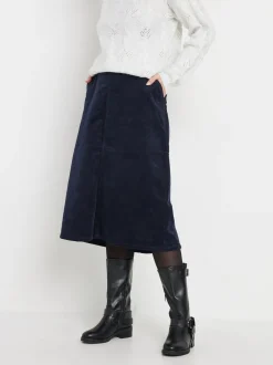 M&Co corduroy volledige midirok