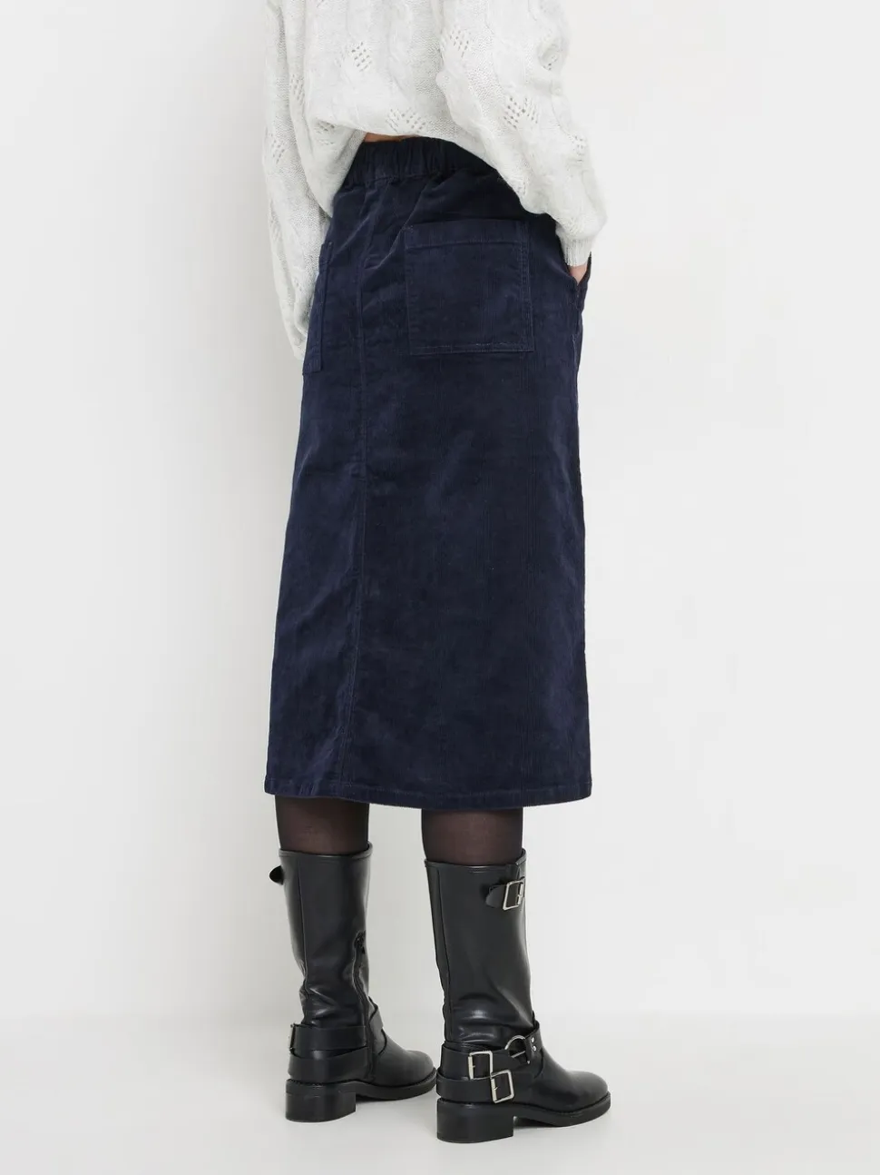 M&Co corduroy volledige midirok