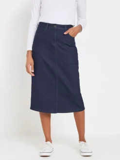 M&Co Denim Midi Skirt