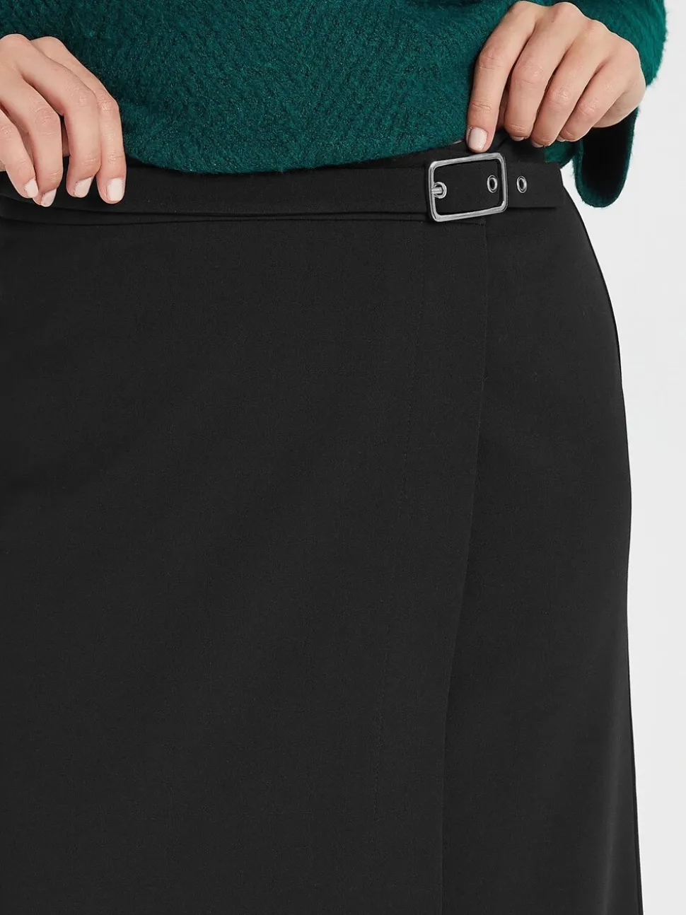 M&Co Midi-rok met gespdetail