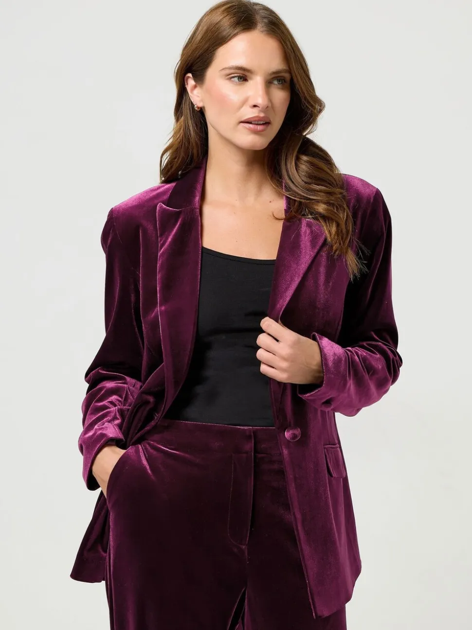 M&Co Velour Blazer