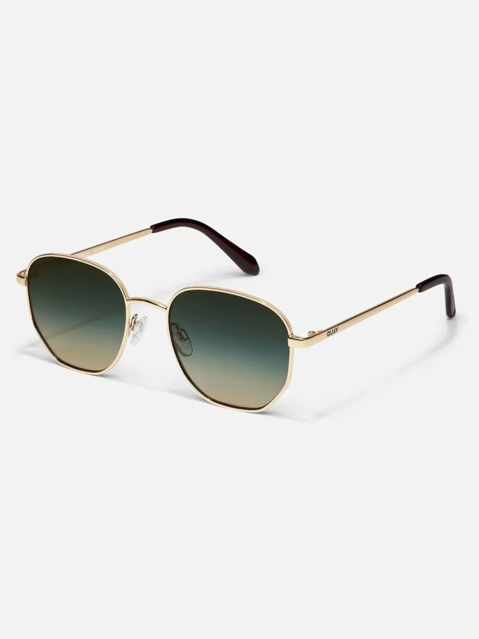 Met bladgoud - QUAY Big Time Polarised Sunglasses
