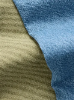 Mid Blue and Khaki Green - Oversized Denim Shirts 2 Pack