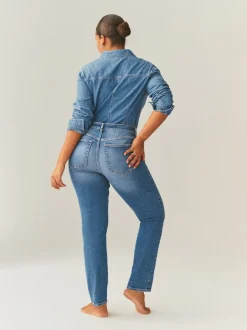 Middenblauw denim - Hourglass Mid Rise Stretch Slim Jeans