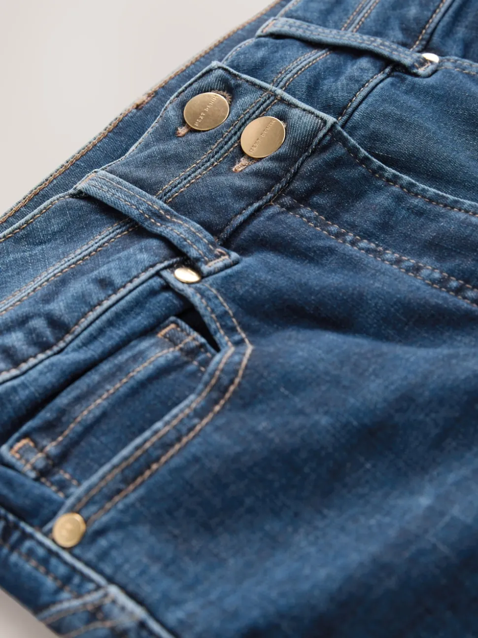 Middenblauw denim - Lift, slim en shape jeans met bootcut