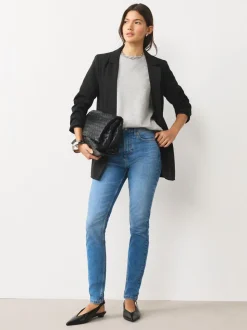 Middenblauw denim - Mid Rise Stretch Skinny Jeans
