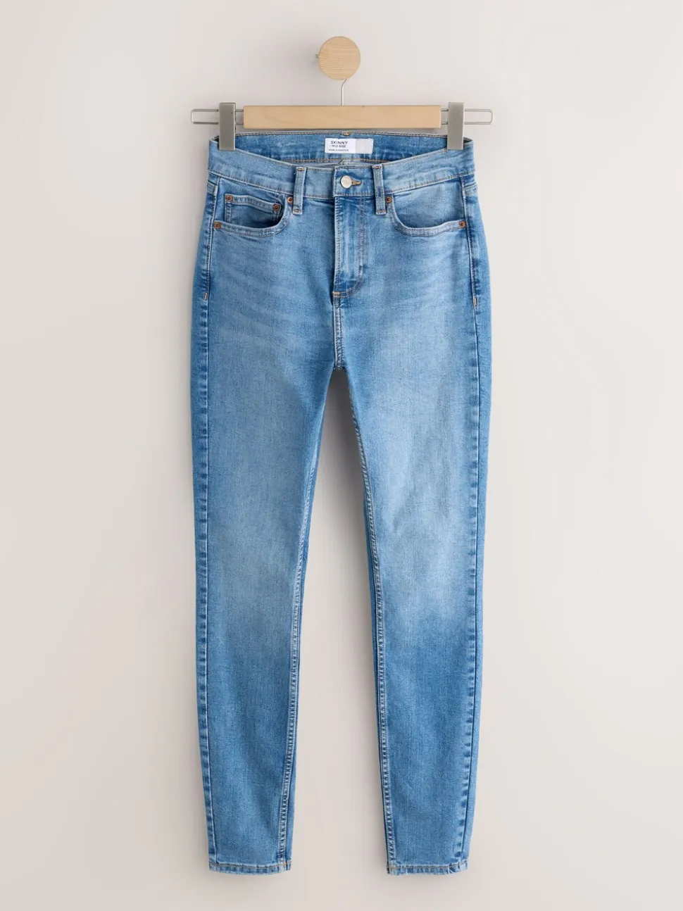 Middenblauw denim - Mid Rise Stretch Skinny Jeans