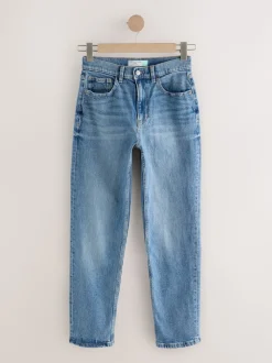 Middenblauw denim - Mom Comfort Jeans met Stretch Column