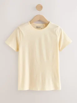 Mineraalkleurig - Set van 5 T-shirts met ronde hals en hoog katoengehalte