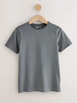 Mineraalkleurig - Set van 5 T-shirts met ronde hals en hoog katoengehalte
