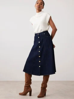 Mint Velvet - Denim midirok