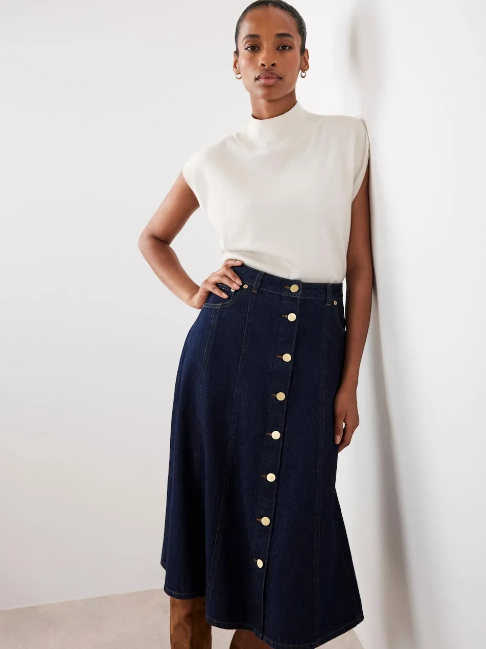 Mint Velvet - Denim midirok