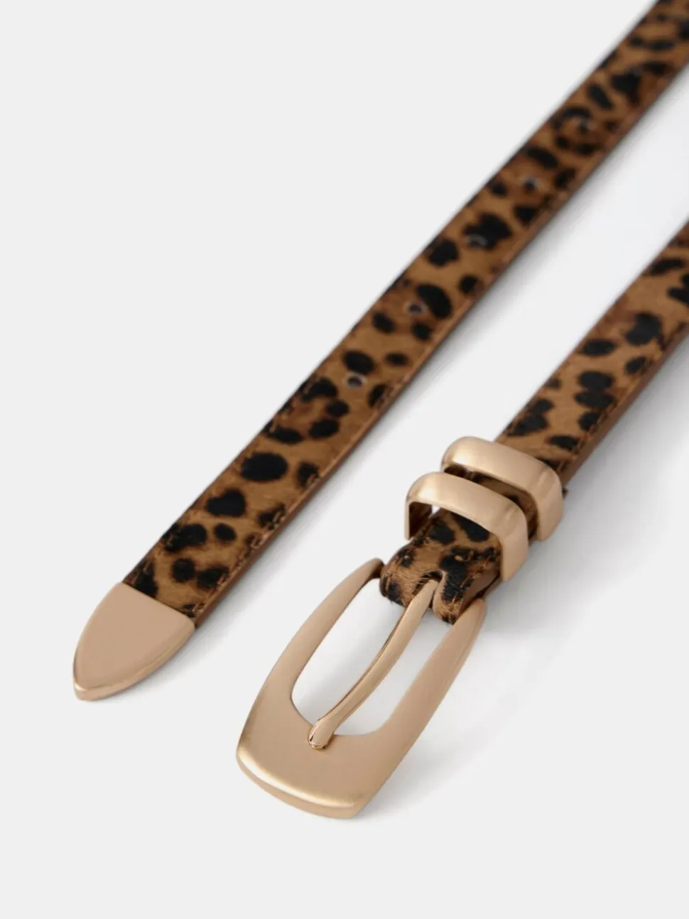 Mint Velvet Leopard Textured Leather Belt