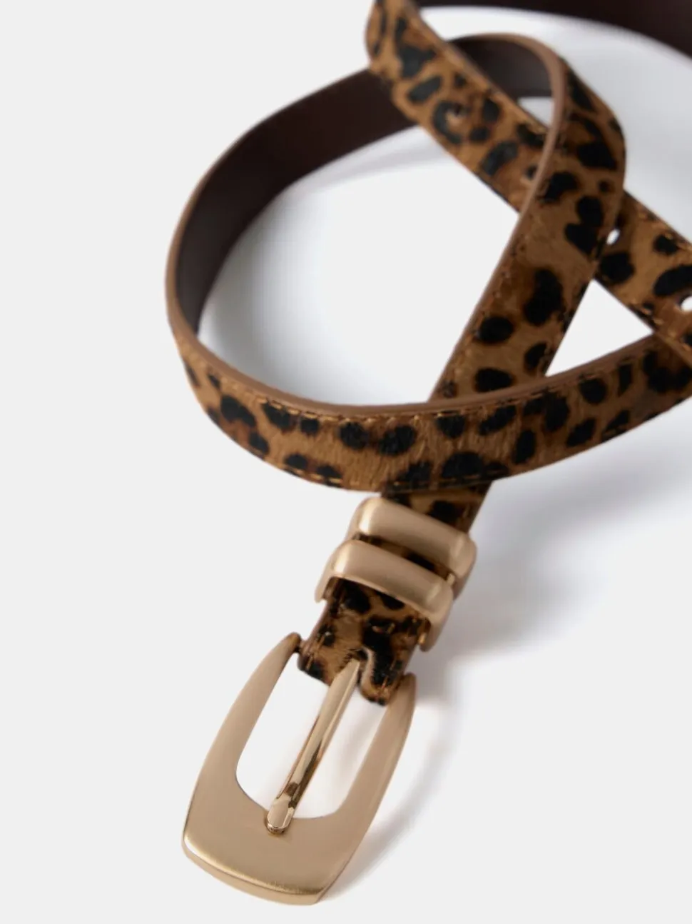 Mint Velvet Leopard Textured Leather Belt