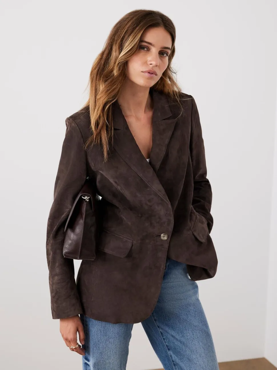 Mint Velvet Suede Blazer
