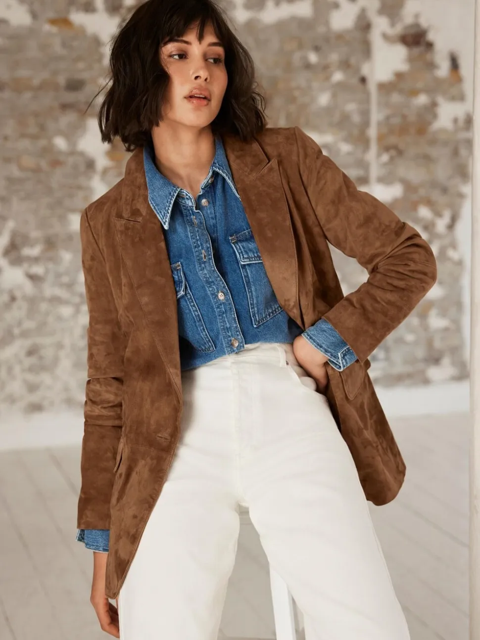 Mint Velvet Suede Blazer