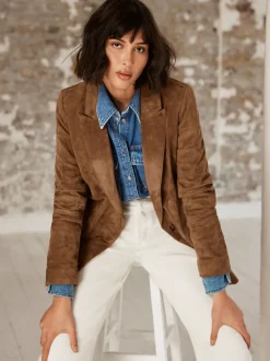 Mint Velvet Suede Blazer