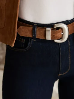 Mint Velvet Suede Statement Buckle Belt