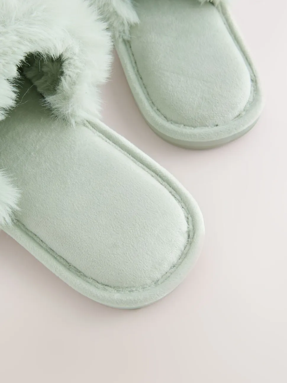Mintgroen - Faux Fur Lined Slider Slippers