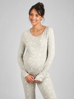 Mintgroen - JoJo Maman Bébé Maternity & Nursing Star Pyjamas Set