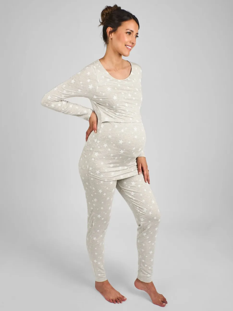 Mintgroen - JoJo Maman Bébé Maternity & Nursing Star Pyjamas Set