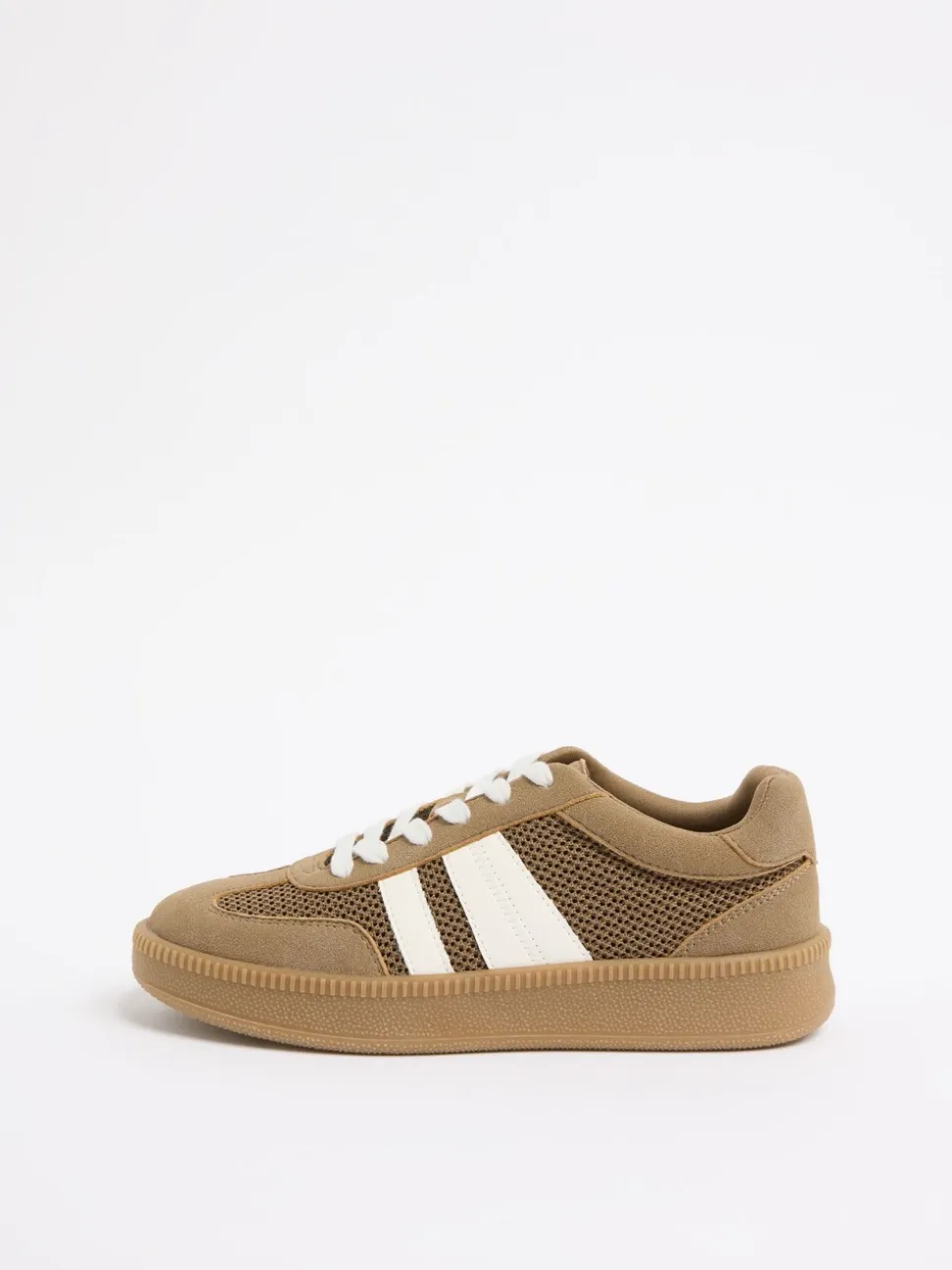 Mokkabruin - Friends Like These Lace Up Retro Gumsole Sports Trainers