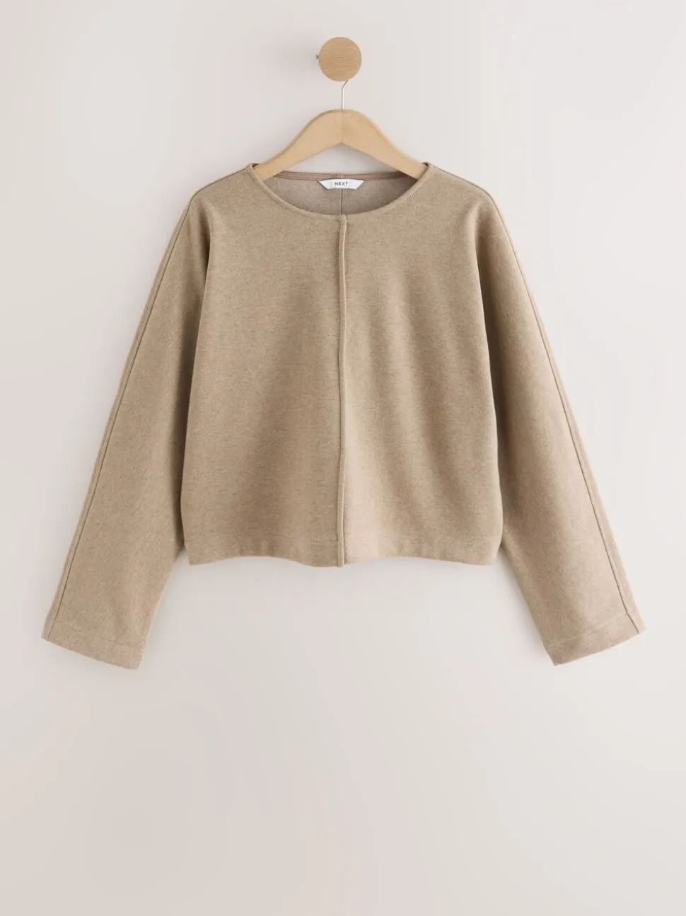 Mokkabruin - Soft Brushed Finish Slouch Neck Longsleeve Sweatshirt
