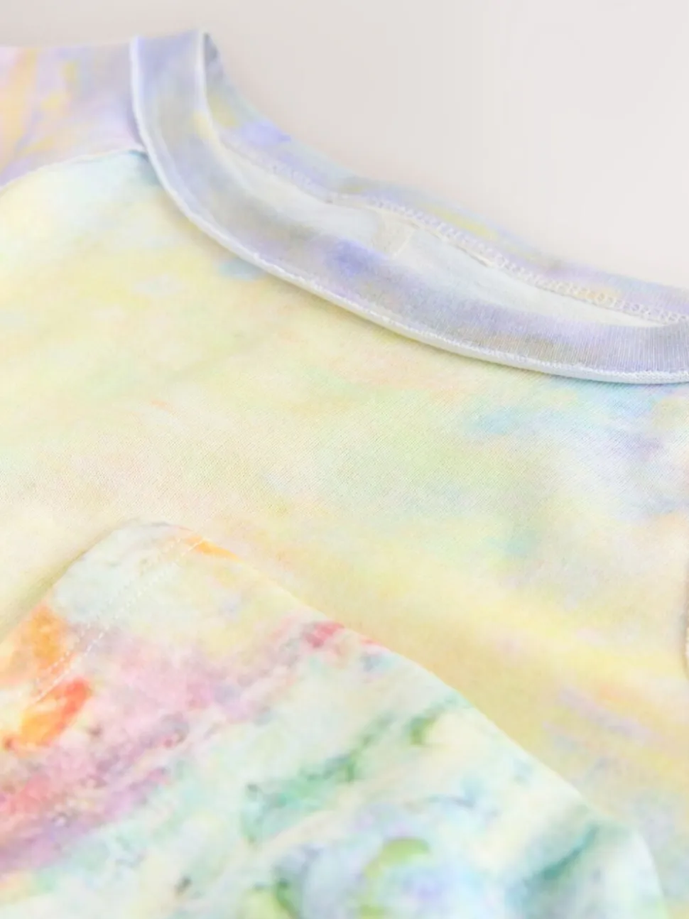 Monet Graphic License - Long Sleeve Washed Effect Raw Seam T-Shirt
