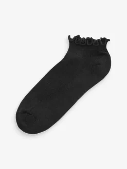 Monochroom - 4 Paar sneakersokken met rucherand en verzachte zool