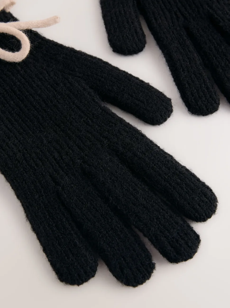 Monochroom - 3D Bows Knitted Gloves 1 Pack