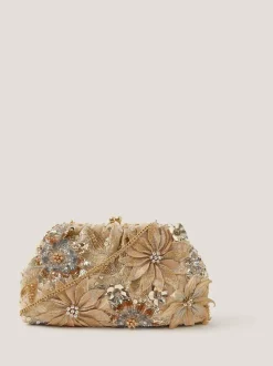 Monsoon Bloom Floral Embellished Clutch Bag