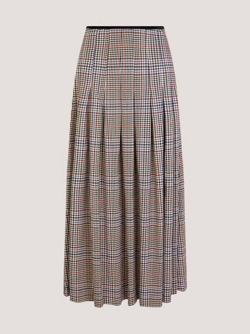Monsoon Carmen Check Pleat Midi Skirt