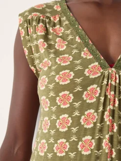 Monsoon Maddie Sleeveless Floral Print Jumpsuit